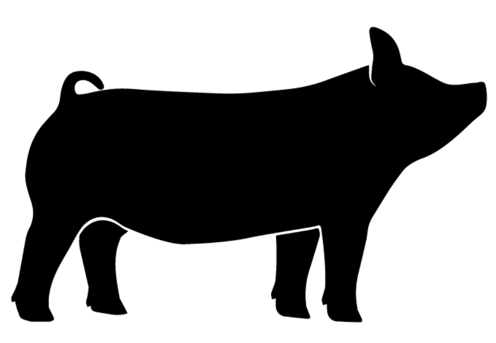 BZ Animal Silhouettes Individual Pig